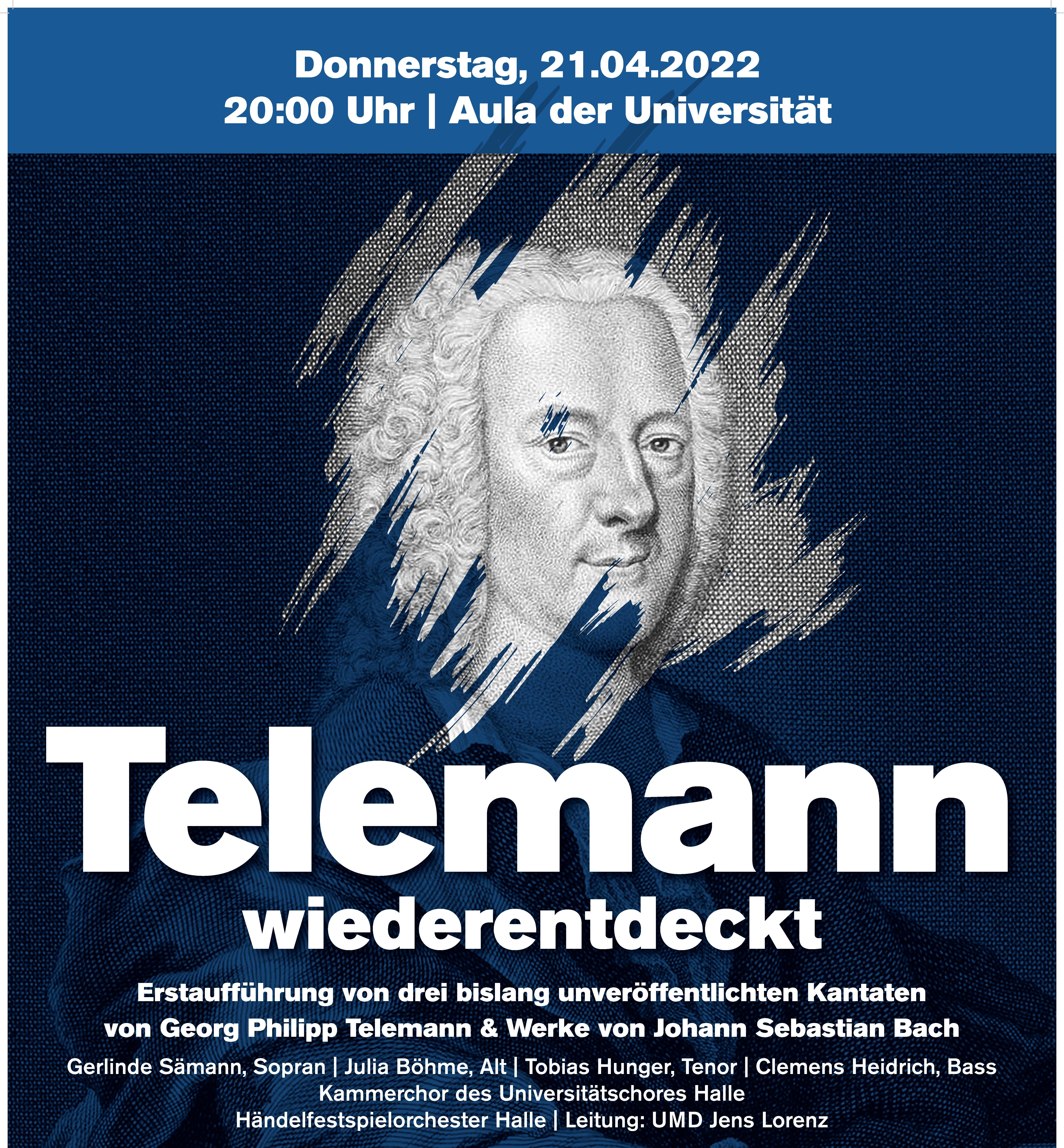 Konzertplakat Telemann wiederentdeckt